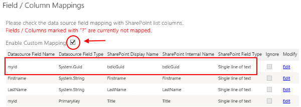 faq bdlc fullcrud mapping Custom mapping in BDLC