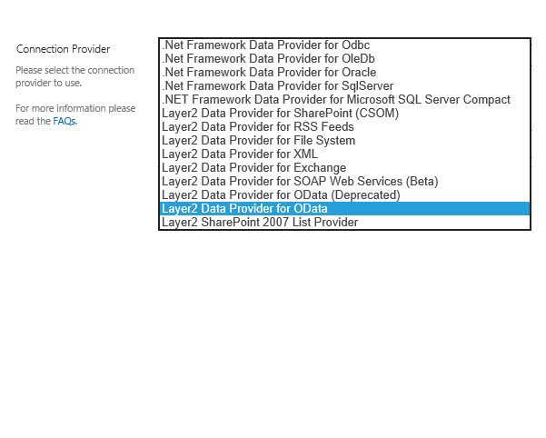 SharePoint Data Integration Select Data Provider Layer2 SharePoint Data Integration Select Data Provider Layer2