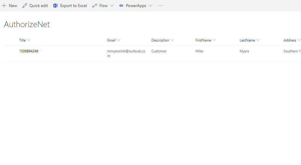 Finisched AuthorizeNet integration