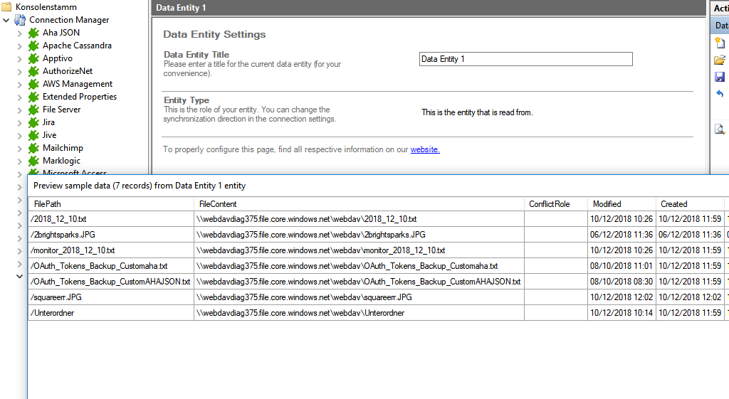Preview data of Azure file storage integration.png