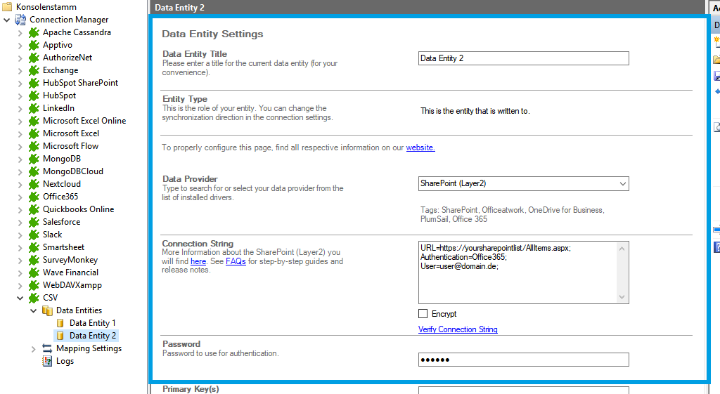 Step 3 CSV integration target setup.png