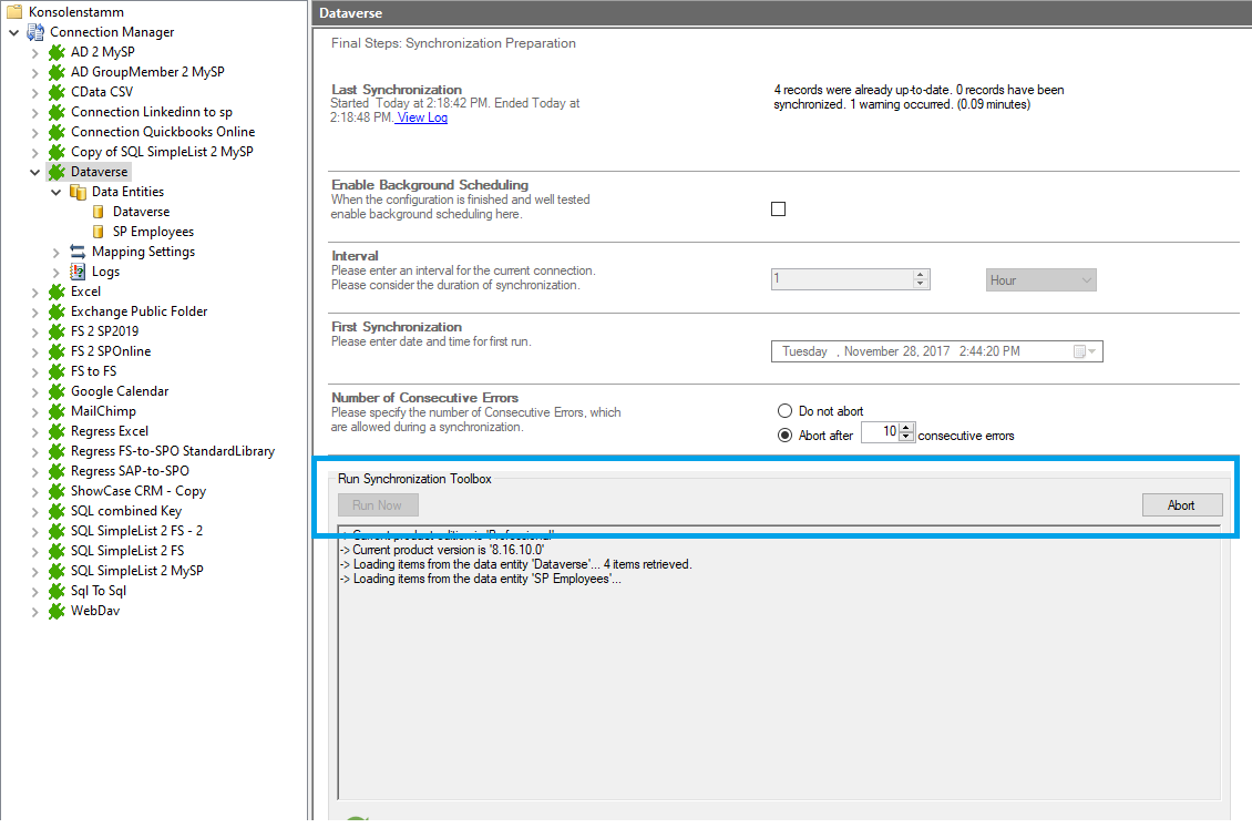 Layer2 Cloud Connector Connection Run