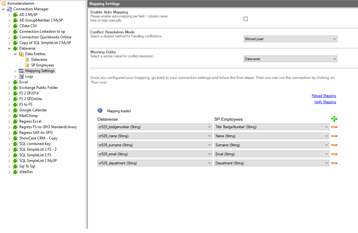 Layer2 Cloud Connector Connection Mapping
