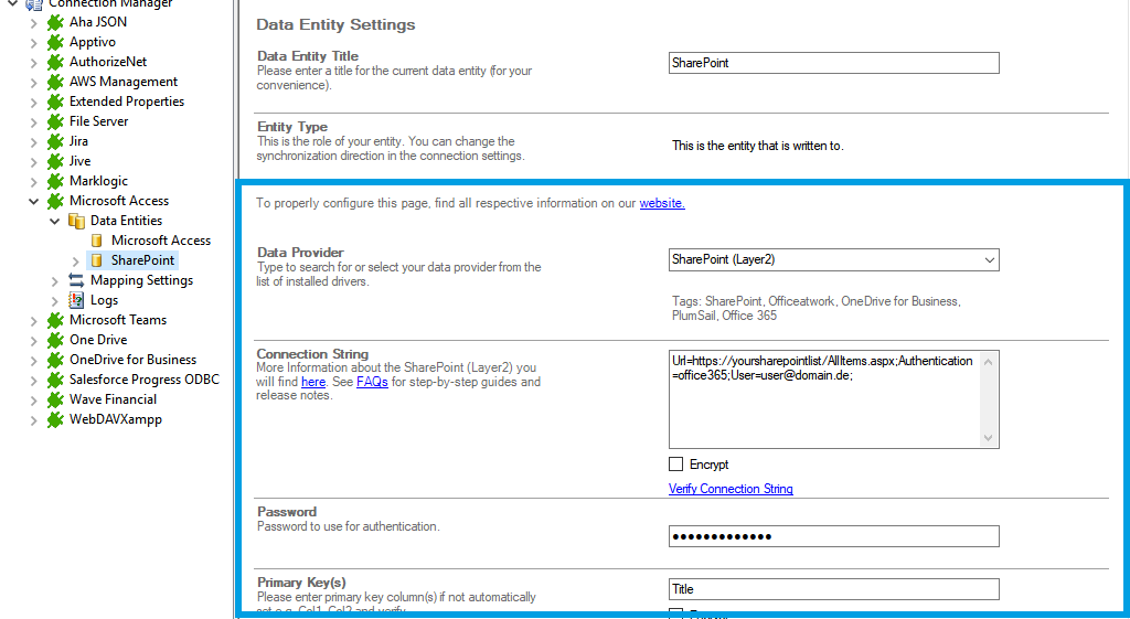 Step 3 Microsoft Access integration target setup.png