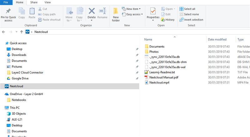 Nextcloud local layer
