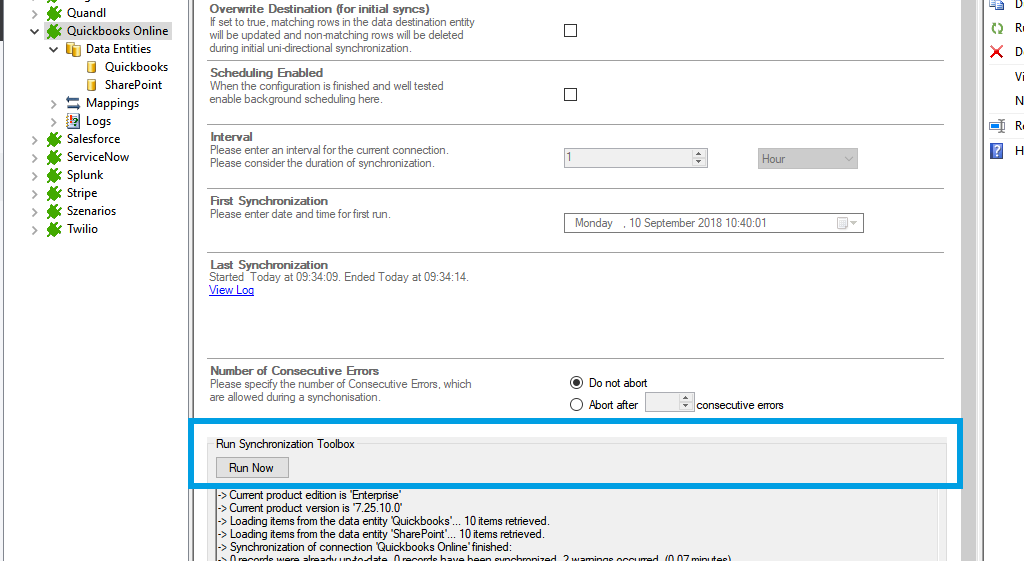 Step 5 Quickbooks Online data integration start.png